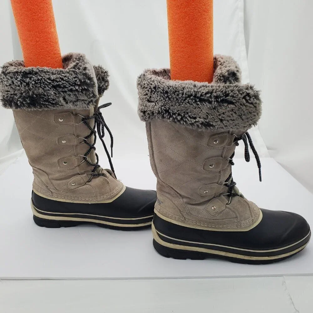 Khombu Winter Snow Boots with Faux fur - Size 8
